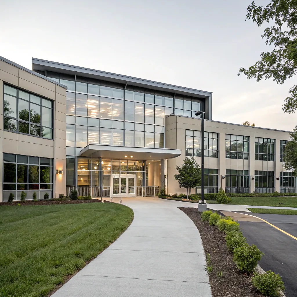 Front view of MYRVALENTIX Design School